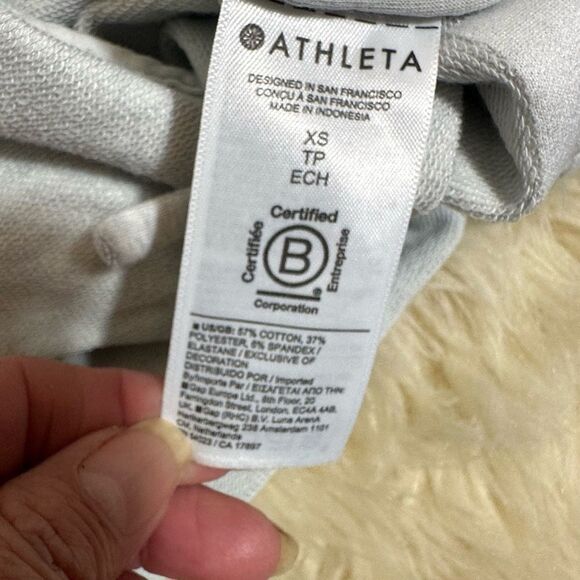 Athleta Gray V-Neck Sweater Soft Knit Casual - Picture 10 of 13